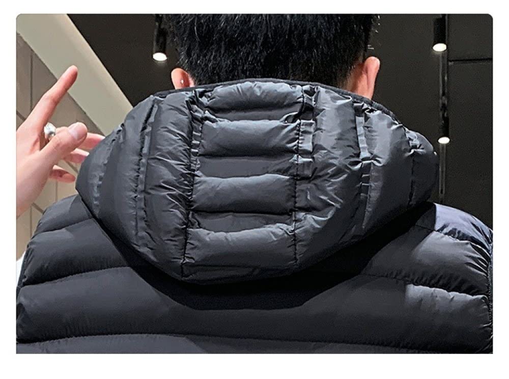 Daunenweste Herren - Warme, Ärmellose Steppweste Für Den Winter, Elegante Beheizbare Jacke, Burgunderfarbene Jacke, Leichte, Verstaubare Weste Mit Kapuze Für Herren, Für Herren, Studenten, Jungen