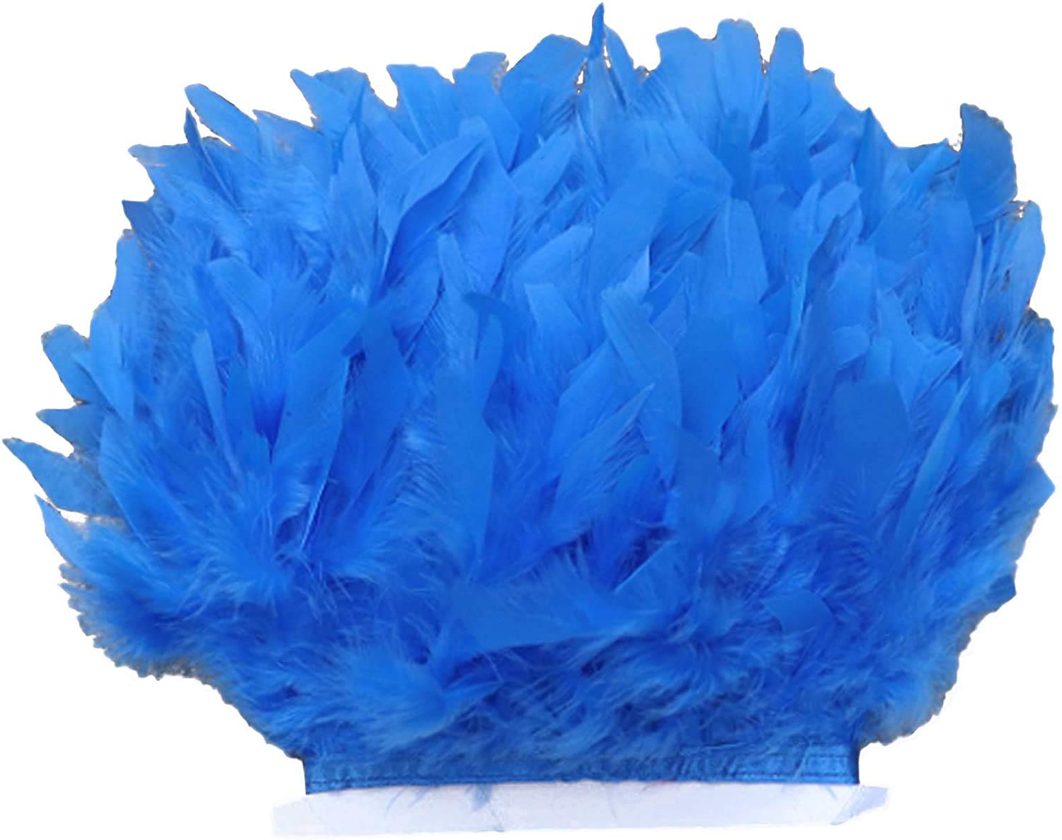 Bene Omnia Real Turkey Feather Fringe Trims for Millinery Fascinator Craft Dress Making 43 Colours (2 Meter,#13 Royal)