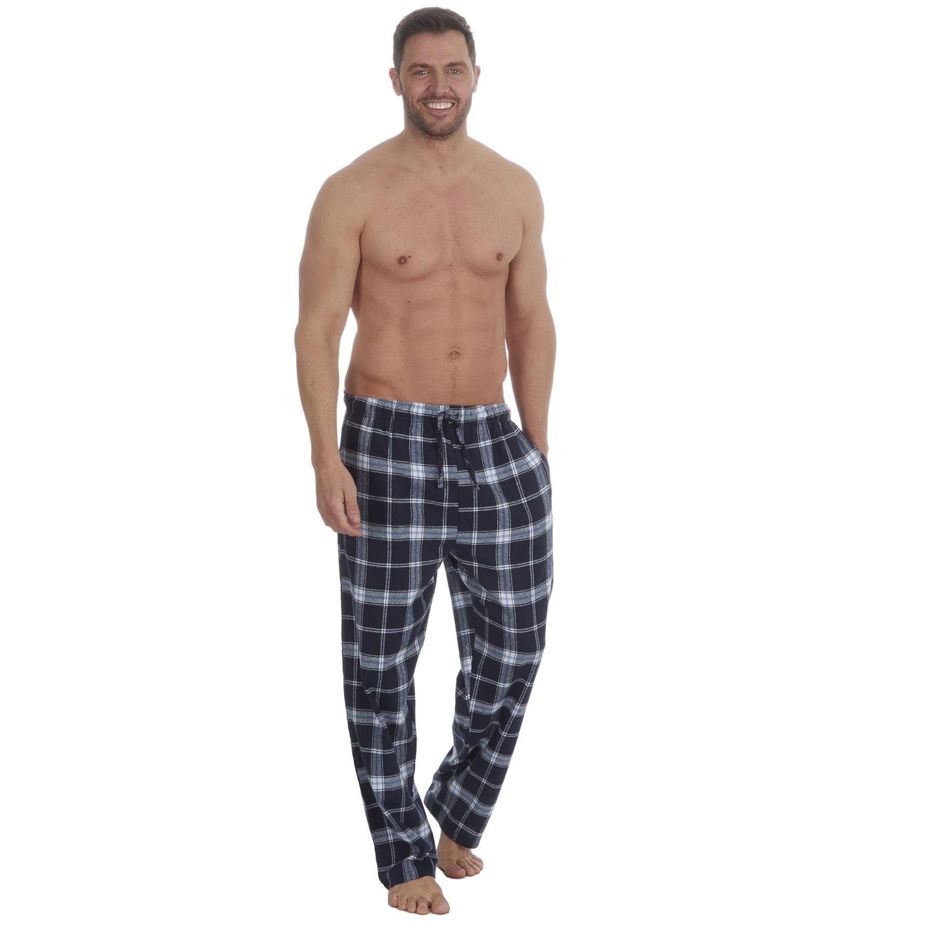 Style It Up Mens Multipack Pyjamas Lounge Pants Cotton Flannel Bottoms Trouser Nightwear P...