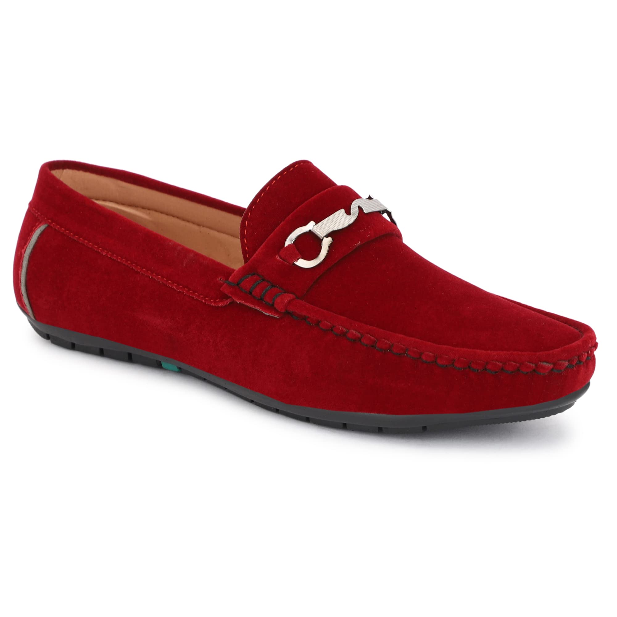 LEE Greem Mens Red Velvet Slip On Office Shoe Loafers 6 (B0B68K3WRD) Amazon Price History, Amazon Price Tracker