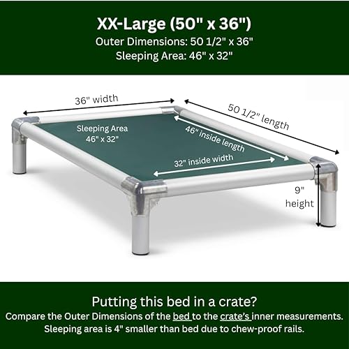 Miniatura 3 de Kuranda Cama Antimasticable - Aluminio Plateado - 50" x 36" - Cordura Nylon - Bosque