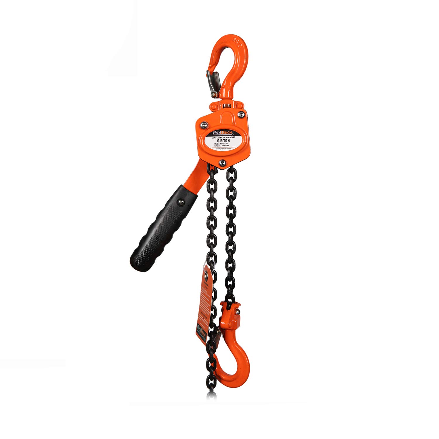 Chain Hoist Prowinch 1/2 Ton (1100 Lb) Lever | 5 Ft G80 Chain, Compact ...
