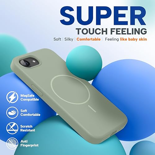 Miniatura 1474 de Miracase Funda diseñada para iPhone 13 Pro Max con protector de pantalla, [forro de microfibra suave antiarañazos], funda protectora de silicona