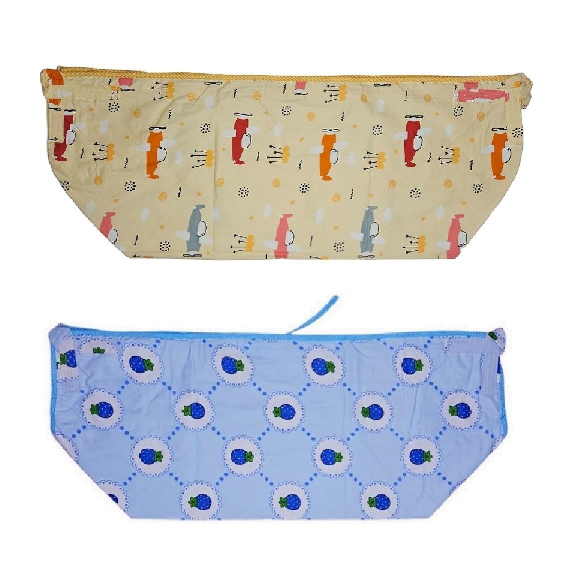 MYSACART Heavy Duty New Born Baby Cradle Hammock/Khoyu/Palana/Jhula/Ghodiyu/Joli with Soft Cotton Cloth Made of Mosquito Net (Pack of 2)