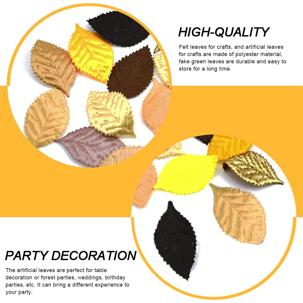 Raiflager 200 PCS Artificial Silk Leaves Green Artificial Floral Leaves Artificial Leaves for Crafts Scrapbooking Floral Arrangements Wedding Garland Party Decorations (200 - Image 3