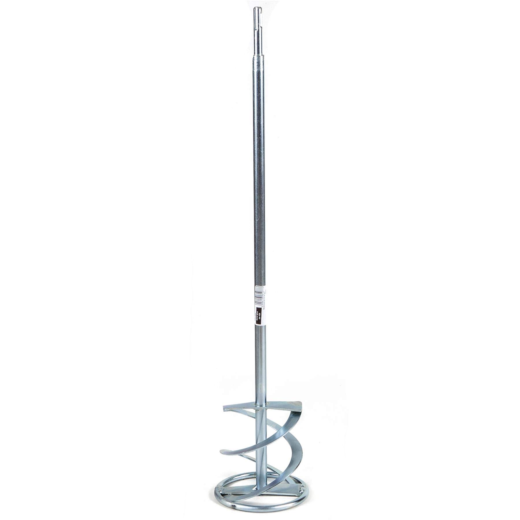 Toolty Silver Italian Mixing Paddle 120 X 750Mm - Sds - Gvlvanized Mixer, Whisk, Stirrer - Positive 2-Blade - For Plaster, Gypsum, Adheives, Concrete, Cement, Glue, Paint, Diy - Tlty-1069P
