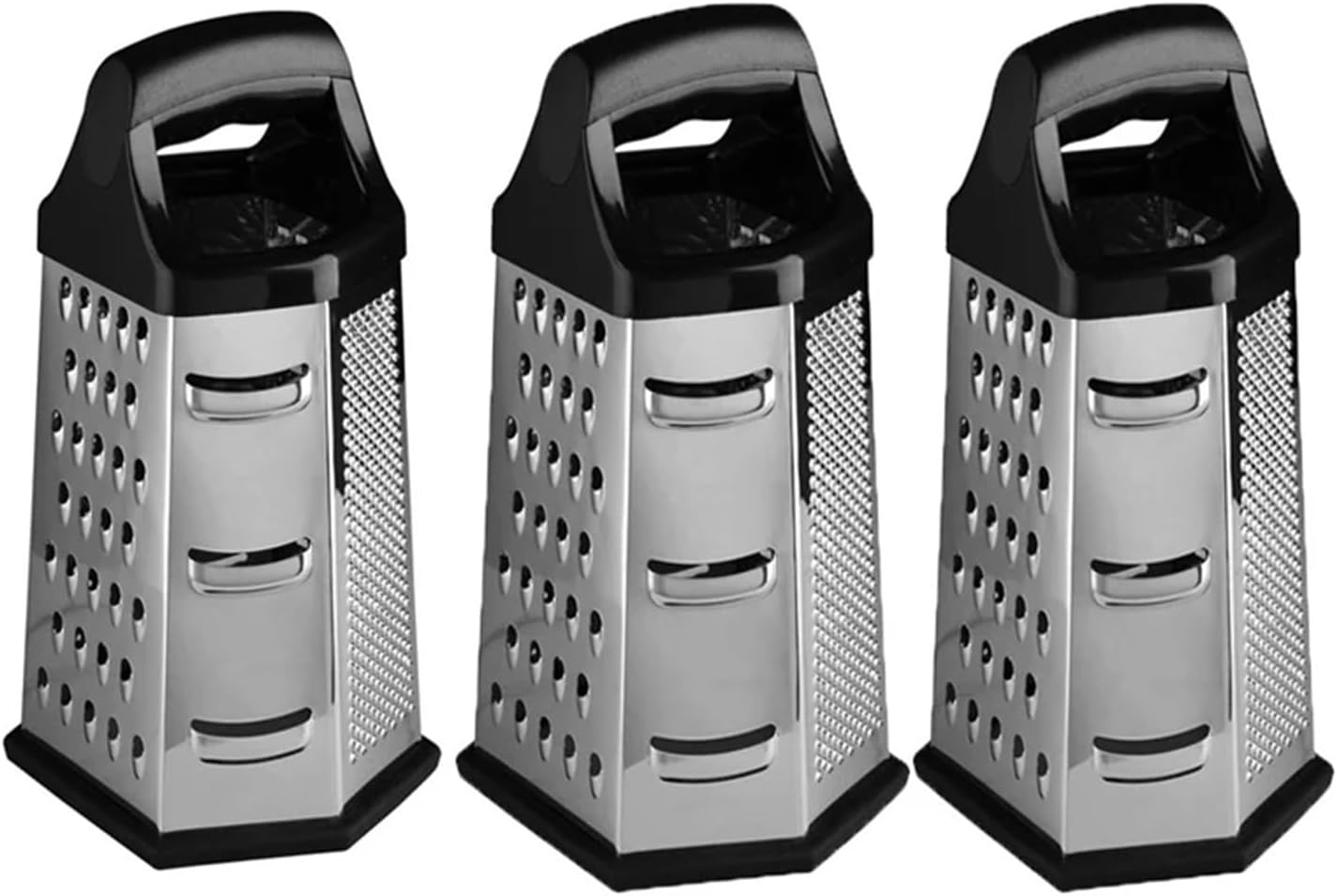 Multifunctional Vegetables Box Grater Stainless Steel 6 Sides Slicer Shredders Manual Cheese Potato Graters Kitchen Accessories(3pc)