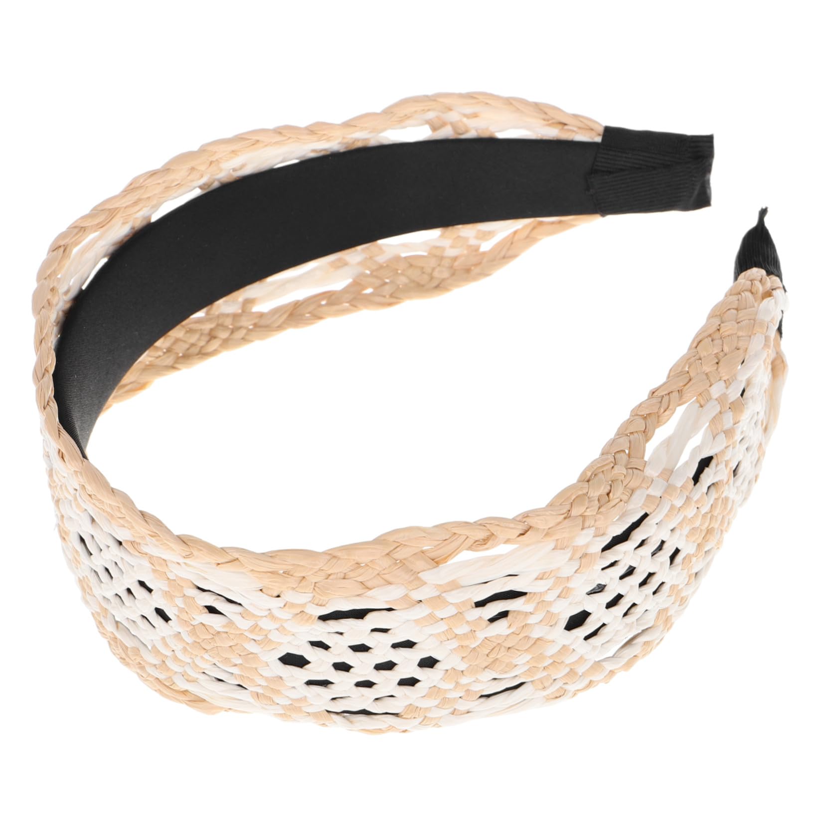 iplusmile Bandeau Large Raphia Tressé Accessoire de Coiffure pour Cheveux Bandeau pour Cheveux Femme