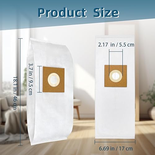 Miniatura 3 de Paquete de 12 bolsas de vacío HEPA tipo Y de repuesto para aspiradoras Hoover WindTunnel de estilo vertical Y, Z, YZ, bolsa de filtro 4010100Y