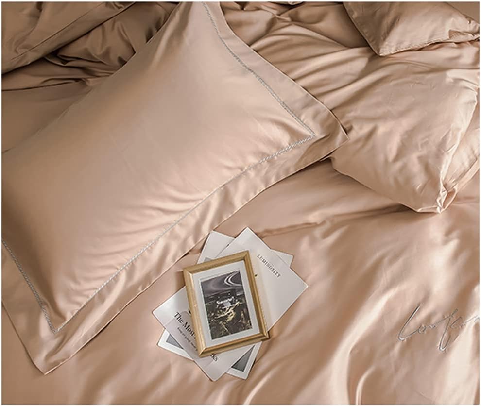 Silk Pillowcase Cover 48cmx74cm Solid Color Natural Silk Pillow Case Bedding Pillow Cover Easy to Clean(Style D)