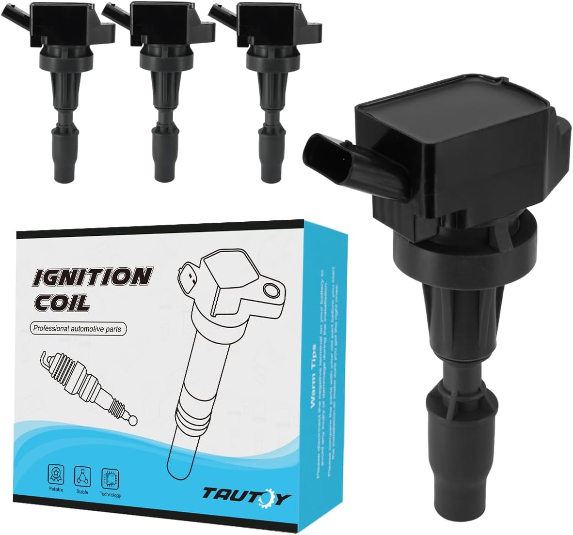 Set of 4 UF817 Ignition Coil Pack (1.6L Only) 2015 2016 2017 2018 2019 2020 For Hyundai Elantra GT Kona Sonata Tucson Veloster,For Kia Forte Forte5 Optima Soul,Replace # 273012B120 GN10910
