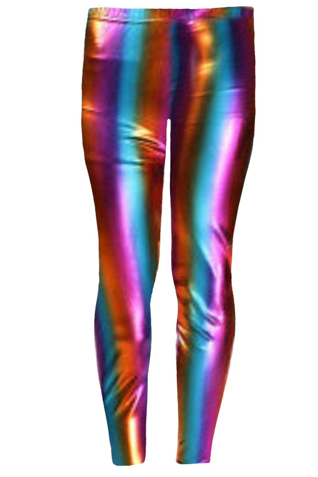 Hamishkane New Kids Girls Metallic Hot Wet Look Shiny Slim Fit Party Disco Pants Leggings