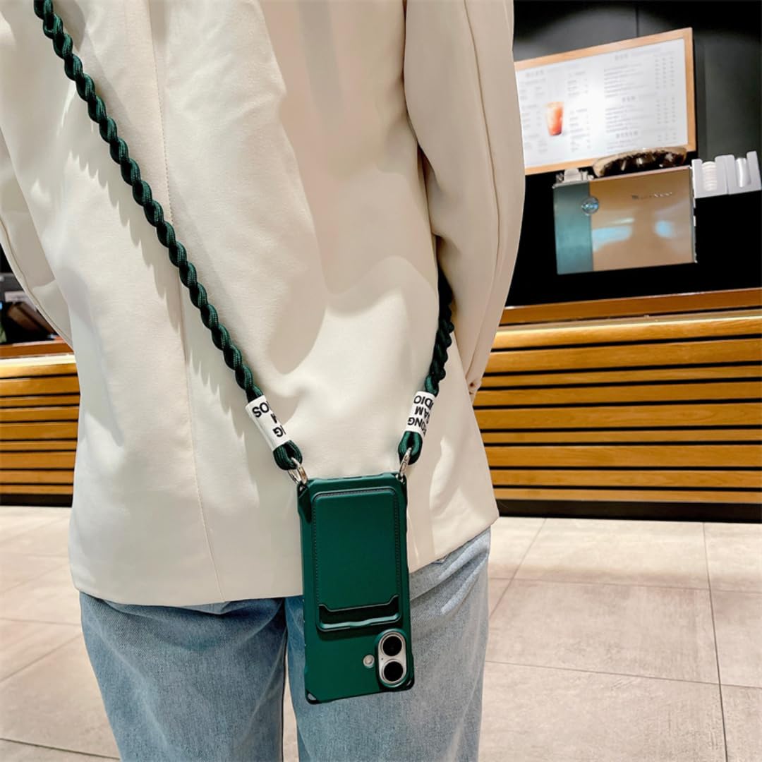Do iPhone'a 14 Pro, naszyjnika typu crossbody, smyczy, etui na telefon, silikonowej, miękkiej TPU, tylnej obudowy (do iPhone'a 14 Pro/różowej)