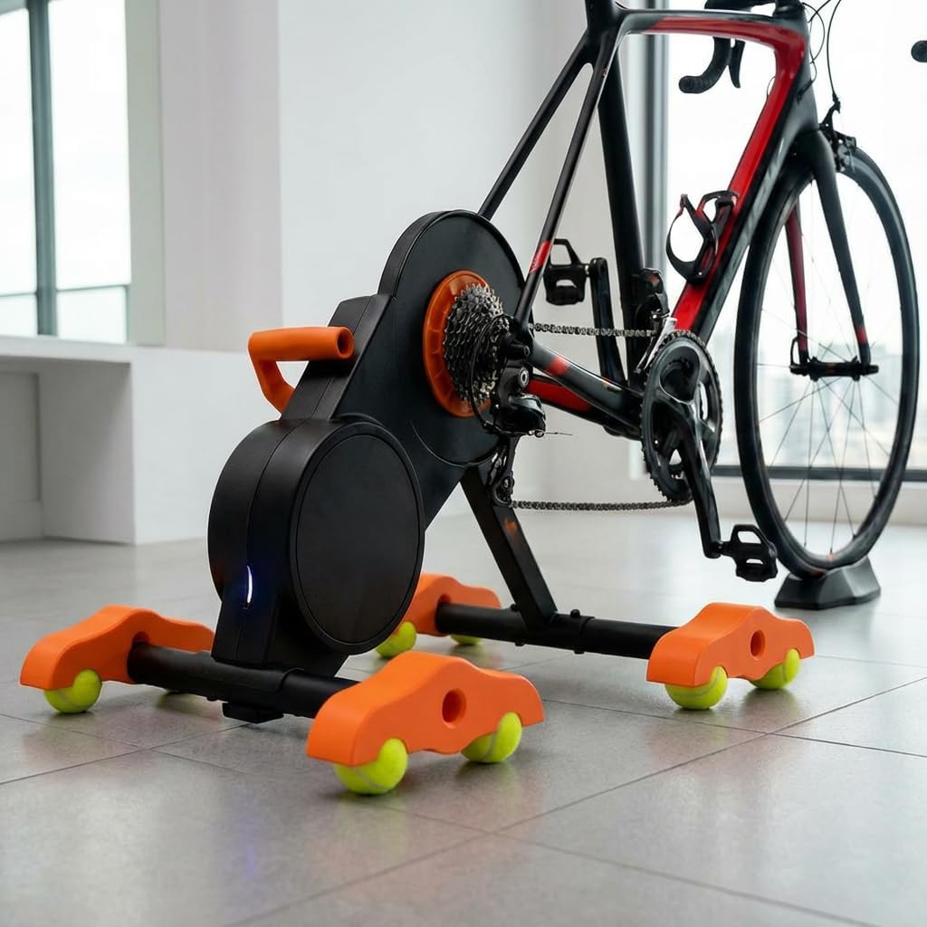 4-Pack Rocker Feet & Tennis Ball Set - Indoor Cycling Motion Attachments for Comfort and Vibration Dampening, Accessory Kit Designed for JetBlack Victory Trainer