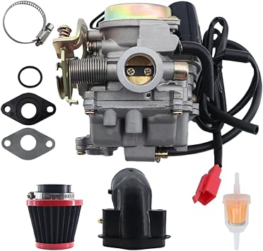 GY6 50 80 Scooter Moped Carburetor W/Intake Manifold Air Filter for Sunl Roketa JCL TaoTao BAJA Tank GY 6 GY6 139QMB 50cc 80cc
