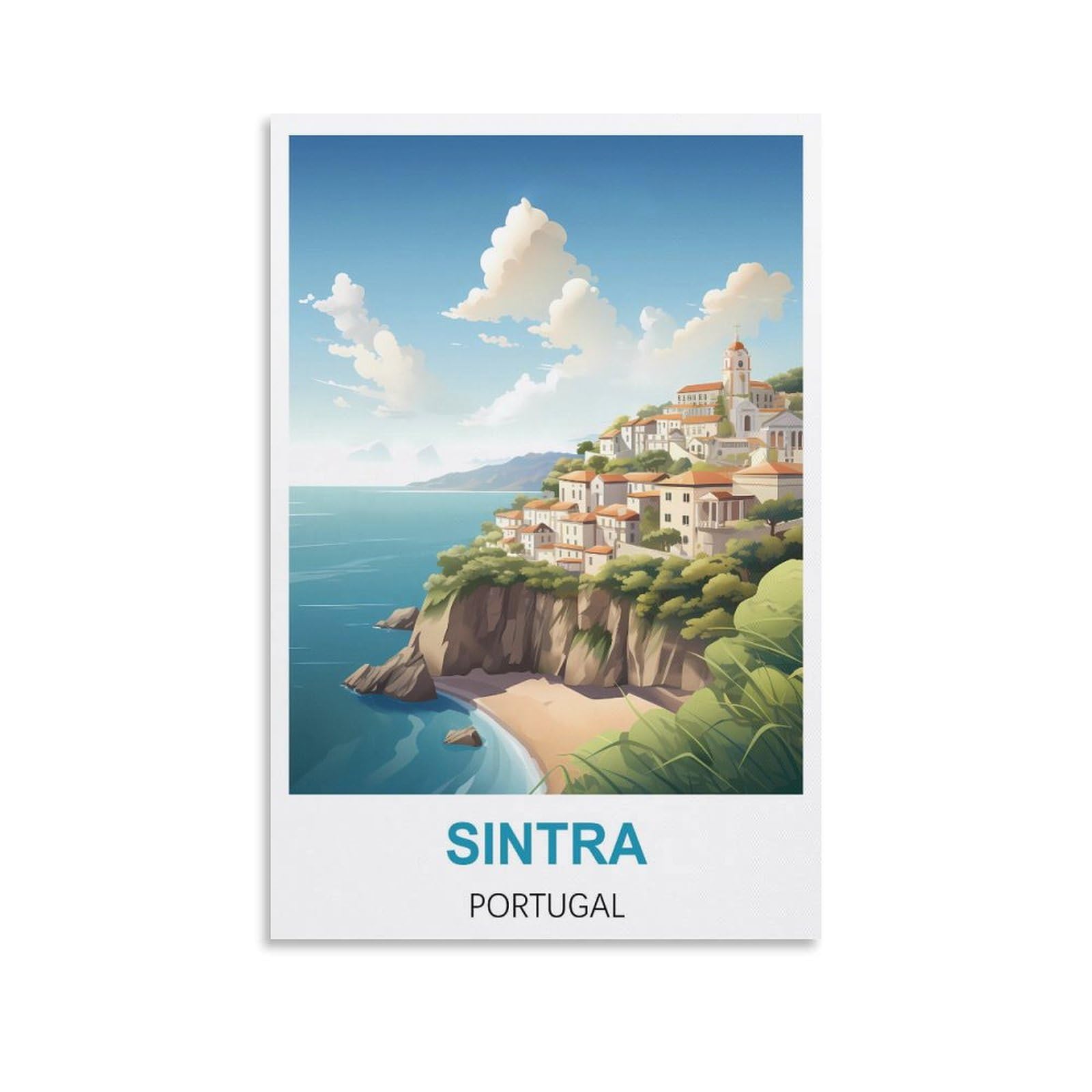 Metal Tin Sign,Sintra Portugals,Vintage Bar Club Cave Home Kitchen Rustic Wall Art Decor Funny Sign 30x30cm