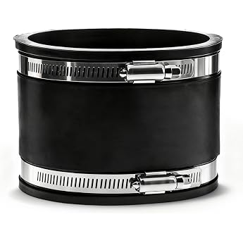 125 mm flexible rubber sleeve rubber sleeve with two stainless steel clamps pipe connector rubber coupling connector for pipe fan ventilation system exhaust hose