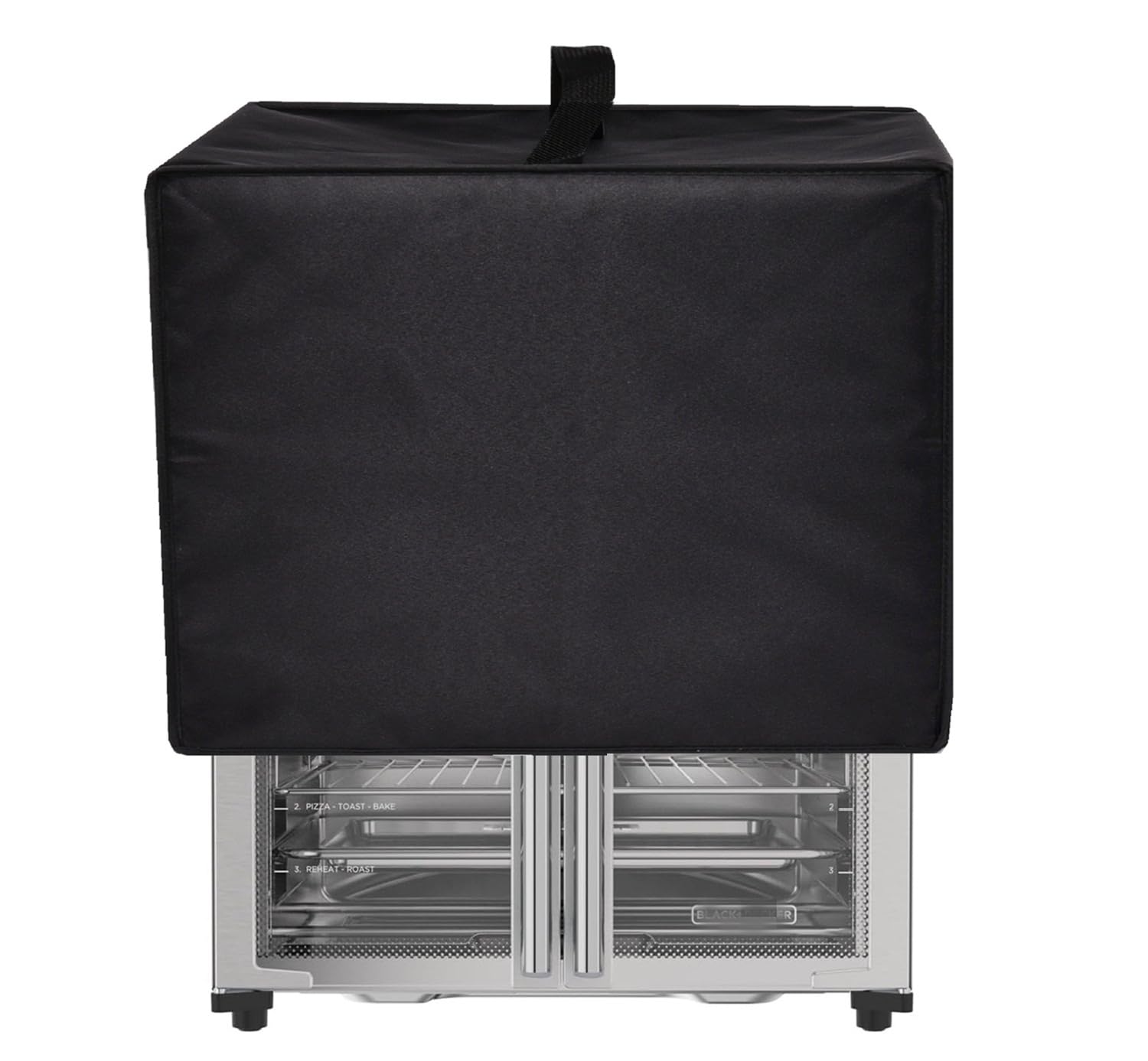 Heavy Duty Premium Fabric ir Fryer Oven Dust Cover,Compatible With BLACK+DECKER Crisp 'N Bake French Door Air Fryer Oven TO62D5 (Black)