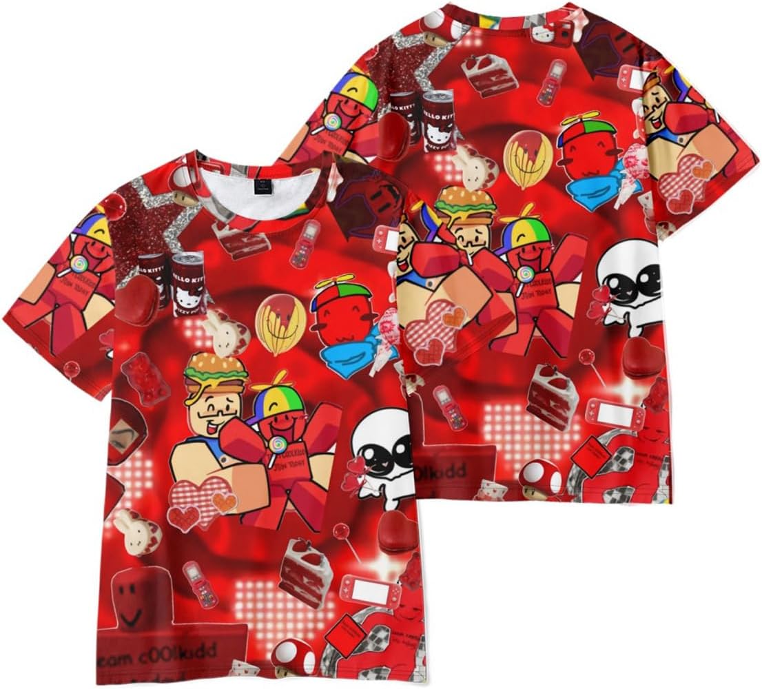 T-shirt Manches Courtes Garçons Forsaken-Gubbys – Motif 3D Gamers – Confortable Et Respirant – 4 à 13 Ans