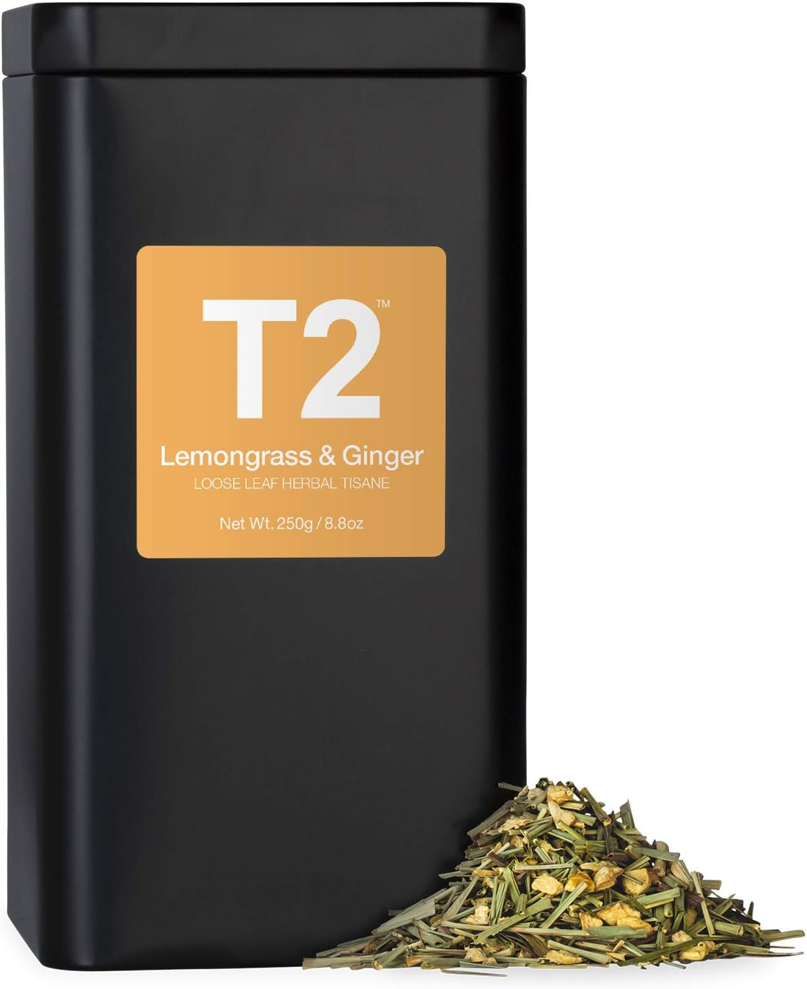 T2 Tea Lemongrass & Ginger Tea, Loose Leaf Herbal Tea in Tea Caddy, 250 g