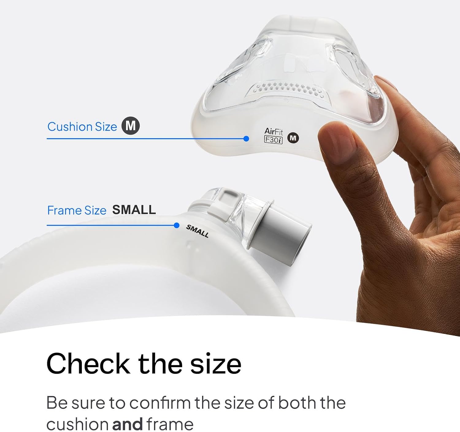 Resmed AirFit F30i Frame System - for Full-Face CPAP Mask Frame System - Replacement CPAP Accessories - Small - Without Headgear - Medium Cushion - Image 2