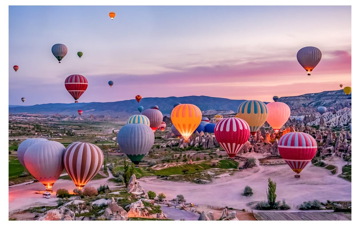 Hot Air Balloons 1000 Piece Jigsaw Puzzle for Adults Balloons at Sunset Scene