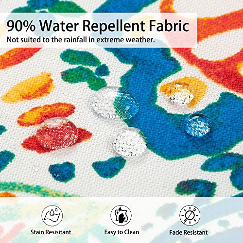 Magpie Fabrics Square Corner Seat Cushion, 18" X 18" X 2.5", 2 Pack, Indoor/Outdoor Waterproof Weather Resistant Universal Chair Pads For Patio Garden Dining - Paisley Multi #TOP2