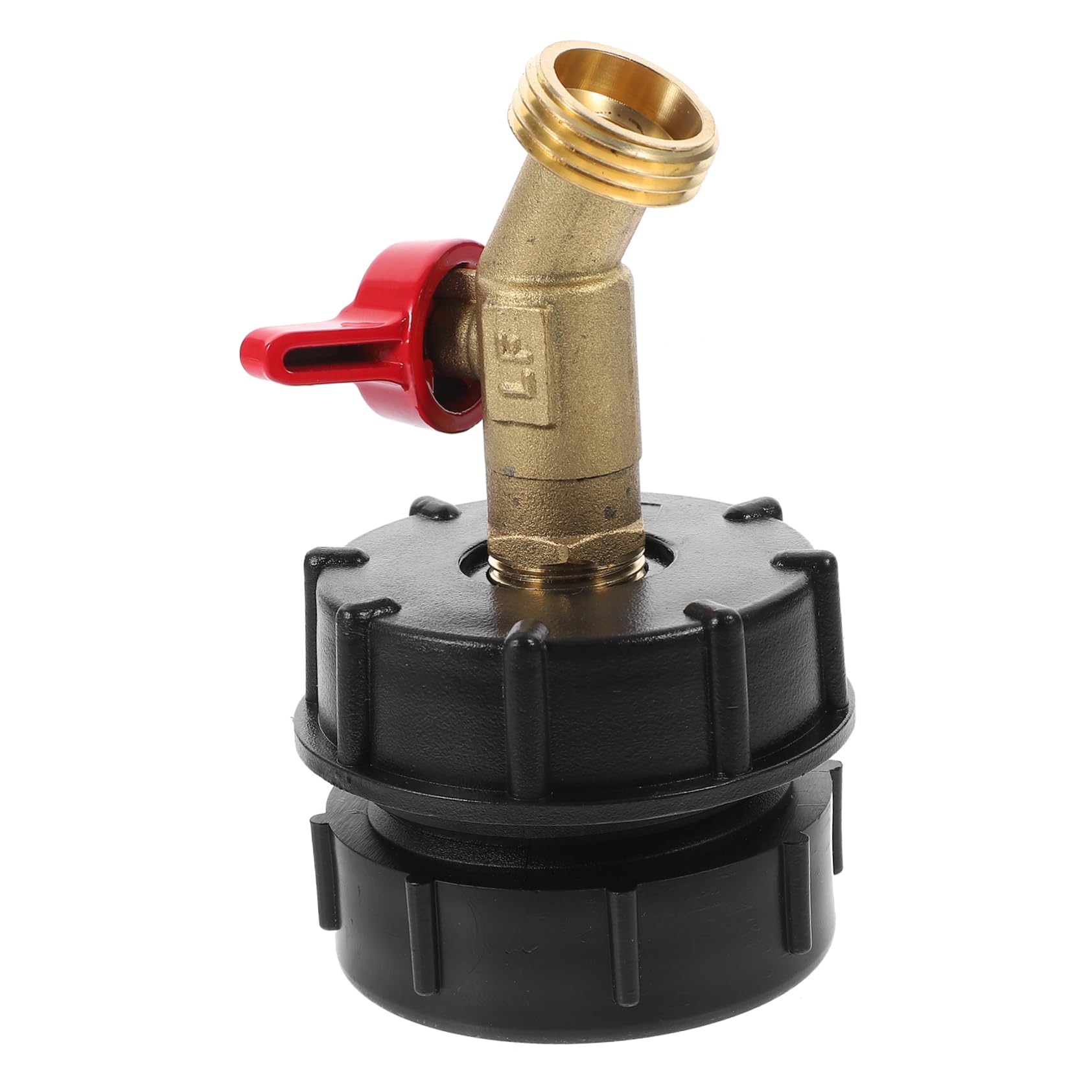 Toyvian Adaptateur Robinet IBC Filetage Fin 60 * 6 en Laiton Doré pour Réservoir 275-330 Gallons Raccord Jardin Compatible Tuyau 1/2 Pouce pour Arrosage Extérieur et Entretien Jardin