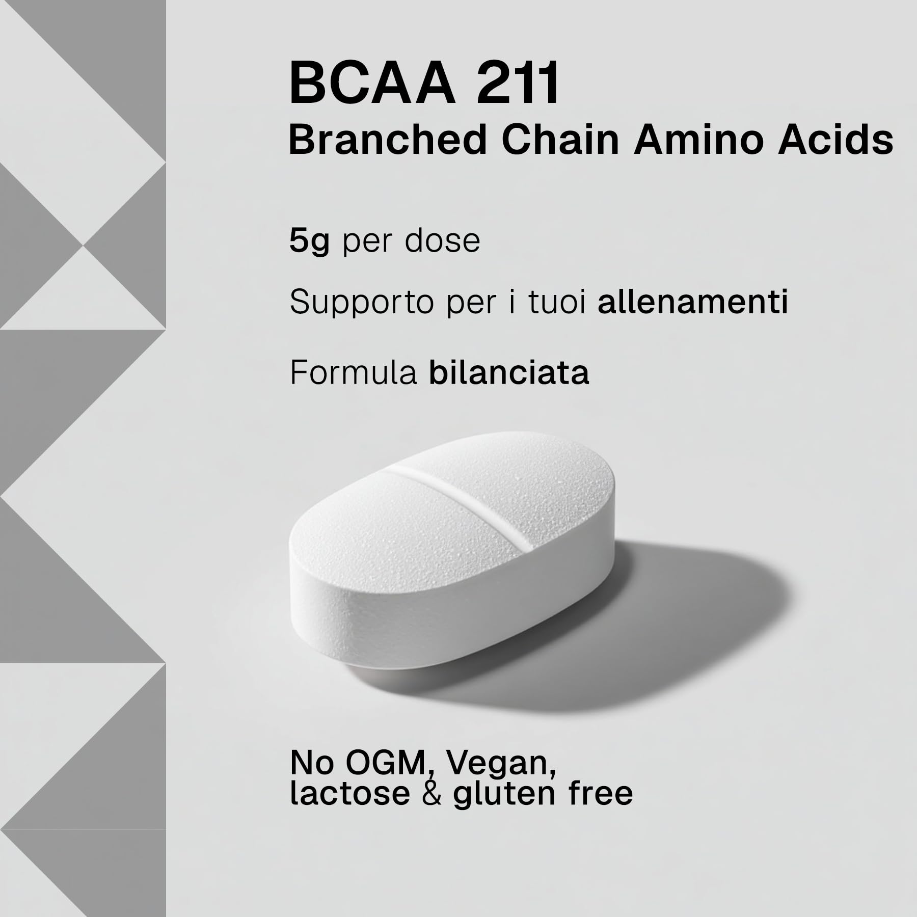 Aminoacidi Ramificati BCAA 2 1 1 500 Compresse RTP – con 25000 mg L-Leucina, L-Isoleucina e L-Valina – Vitamina B6 – Amminoacidi BCAA per Sport, Palestra e Pre Post Workout