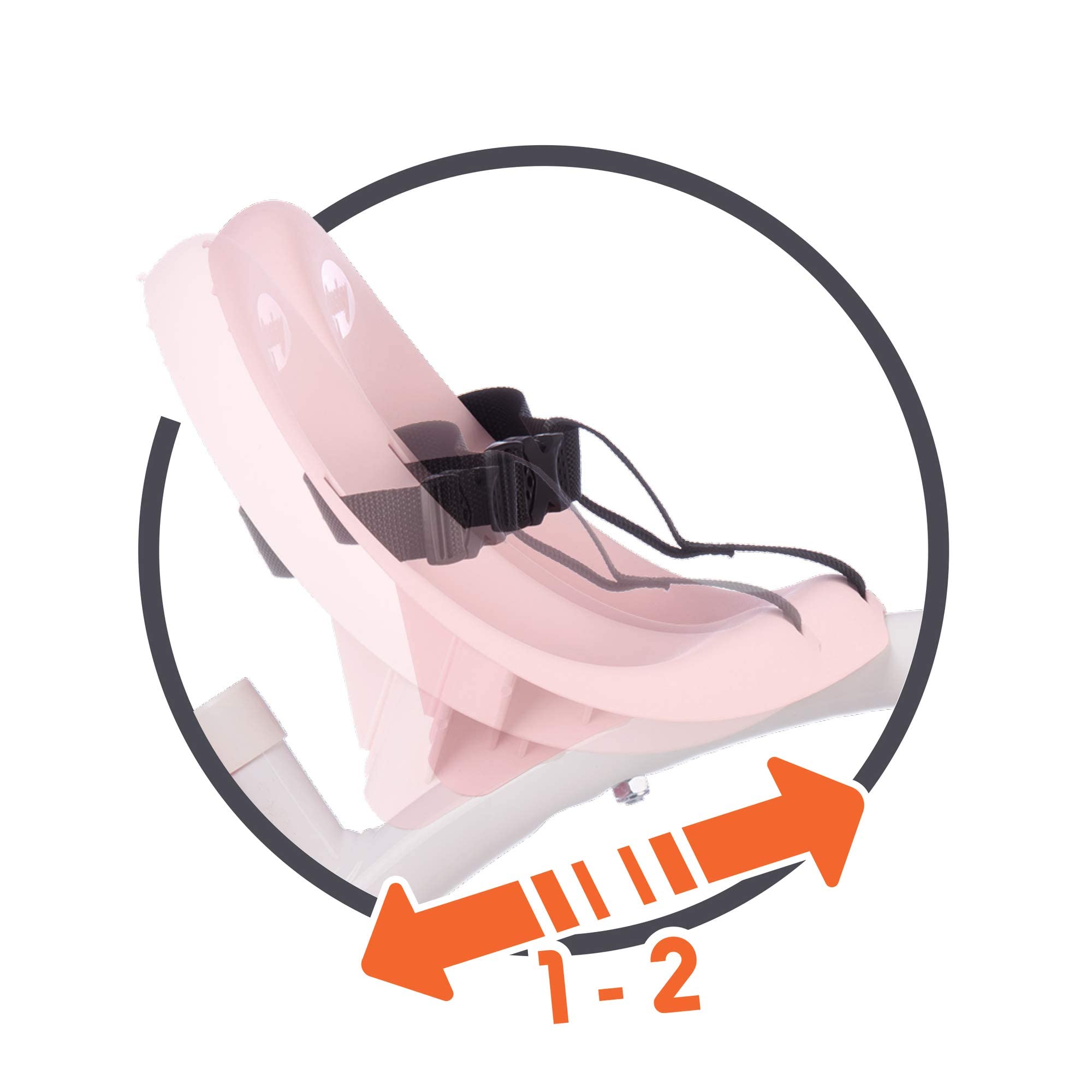 Smoby - Triciclo Be Move Girl, 7600740332, + 15 Mesi, Triciclo Evolutivo,Struttura di Metallo, Ruote Silenziose, Asta di Spinta