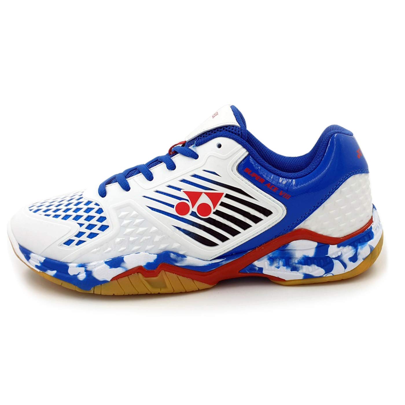 Yonex SuperAce Light Badminton Shoes - White Blue - 8 : Amazon.in