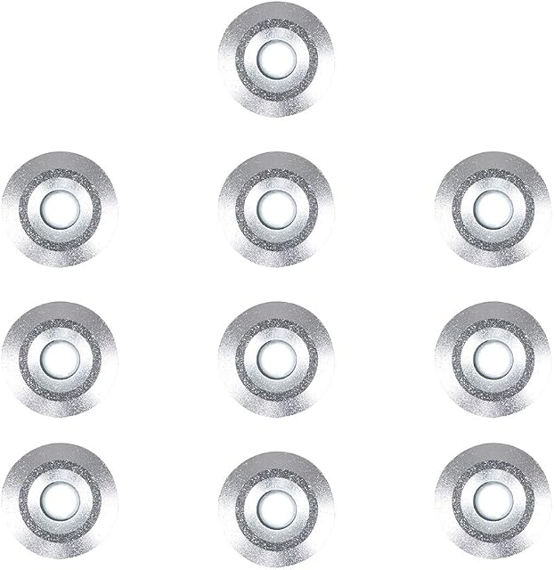 MiniSun Pack of 10 15mm White LED Round Garden Decking / Kitchen Plinth Lights Kit - IP67 Rated