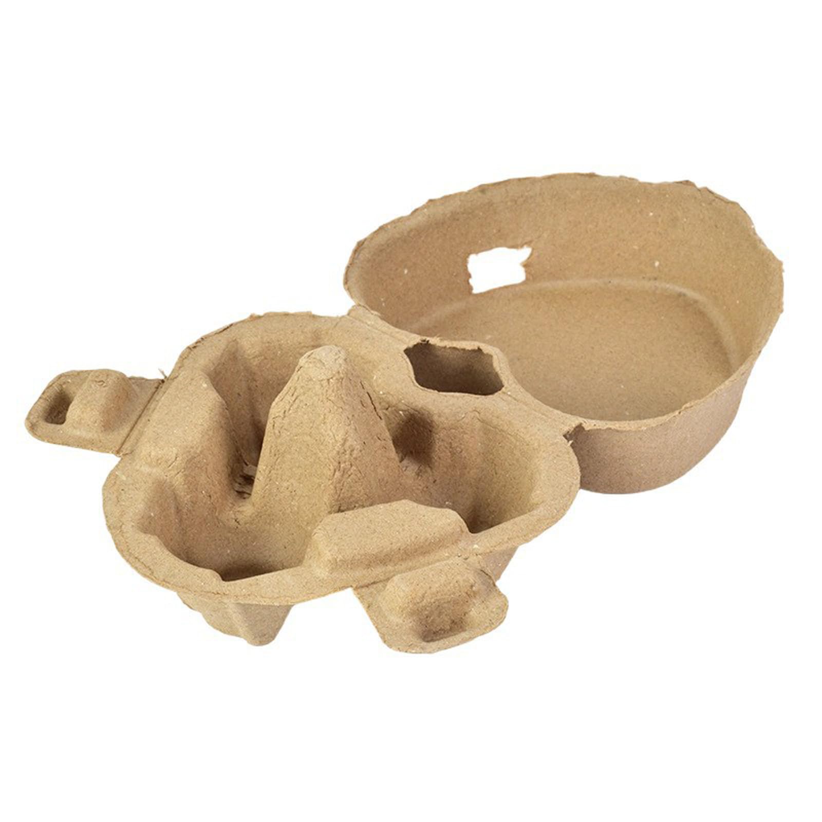 30 recipientes reciclables con diseño de corazón para huevos con 3 compartimentos para sostener huevos de forma segura durante el transporte, propietario de papel natural