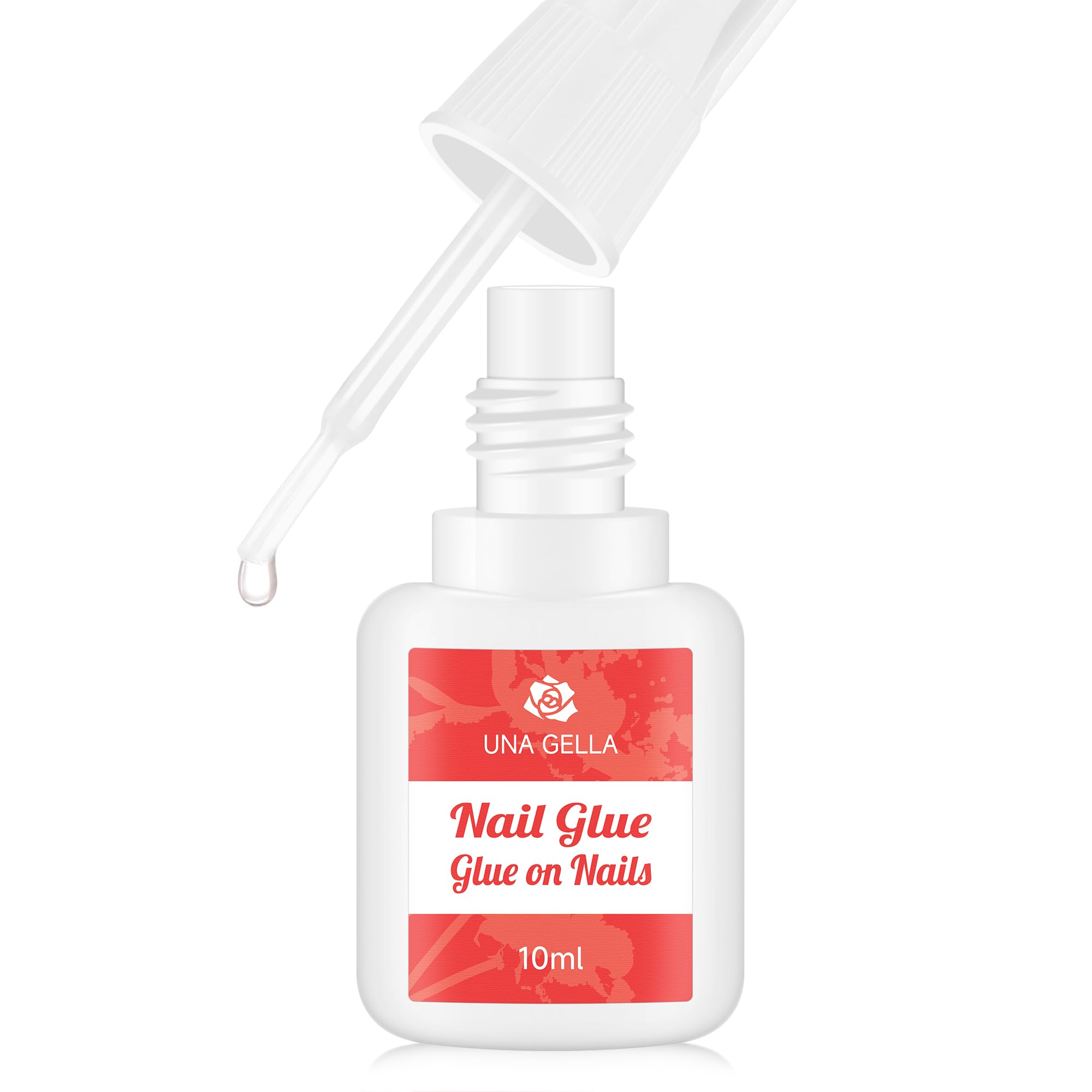Super Strong Nail Glue for Nail Tips Acrylic Nails Press On Nails Nail Bond Brush On Long Lasting Nail Glue for Broken Nails Repair Fake Nails Tips Nail Adhesive Bond 10ml/0.33oz