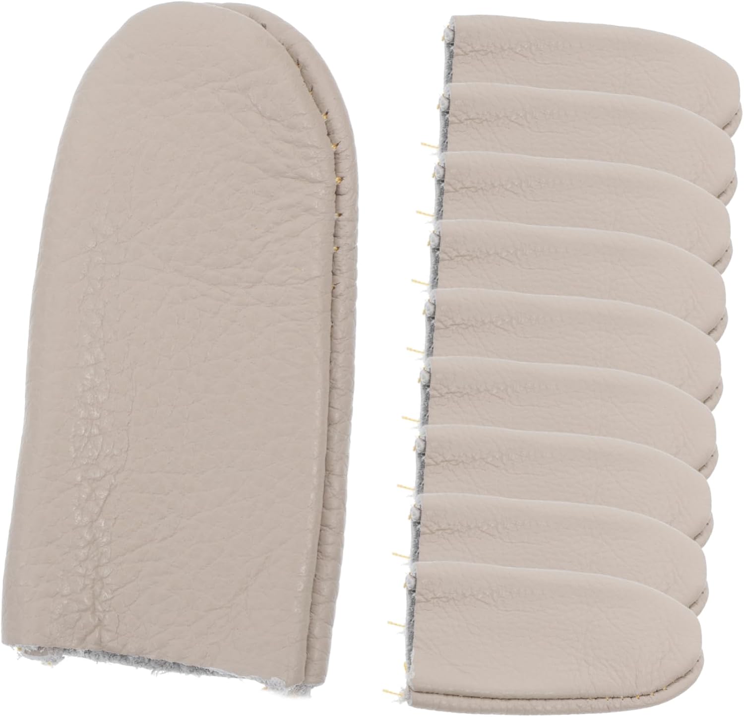 10pcs Sewing Knitting Thimble Cowhide Fingertip Guards Heat Insulation for Hand Sewing