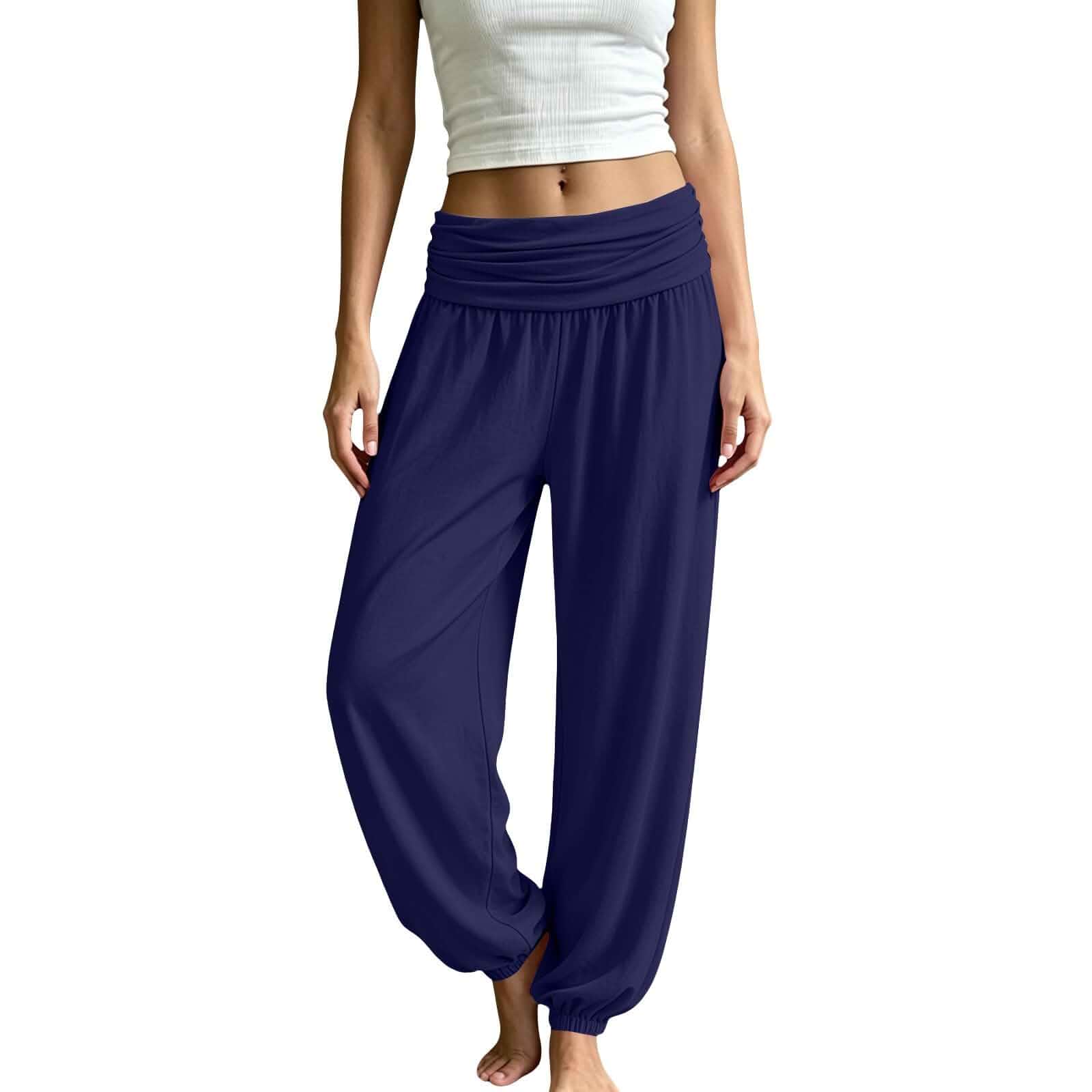 Capri Cotton Trousers, Women's Casual Lightweight Linen Cropped Slacks Classic Wooden Button Accents | Enhancing Breathable Comfort, Lightweight Summer Culottes, Functional Slash Pockets