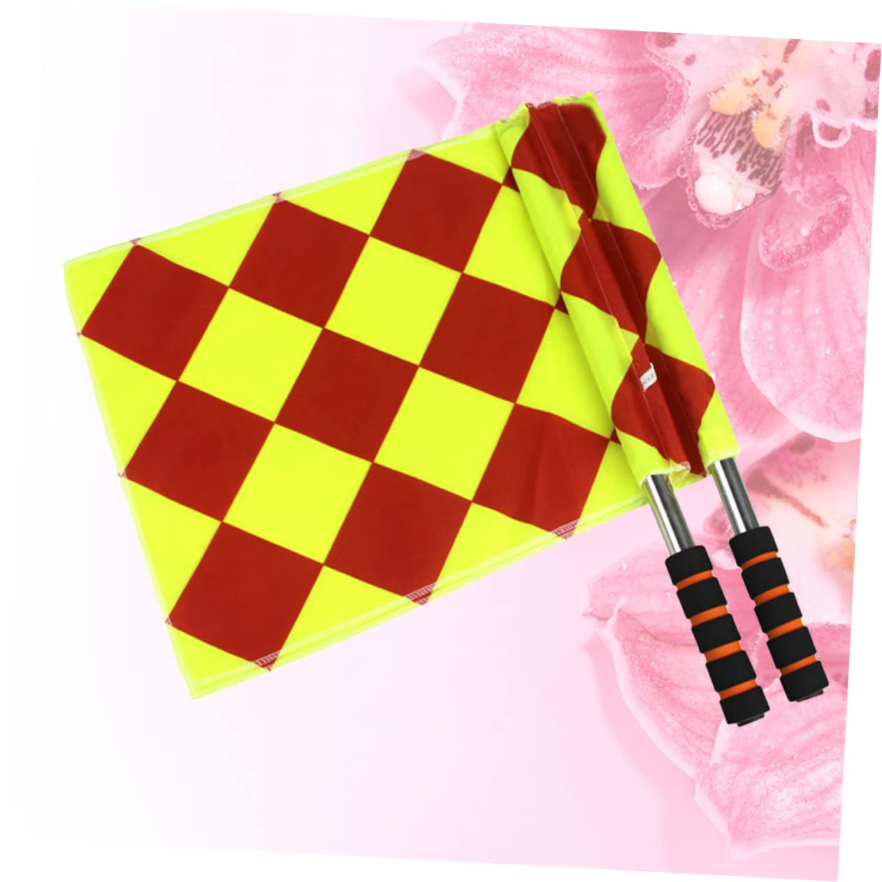 BESPORTBLE Football Flags Red Challenge Flag Referee Special Pennant Durable Stainless Steel
