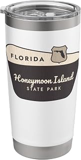 Honeymoon Island State Park Florida Welcome Sign Vacation Stainless Steel Insulated Tumbler