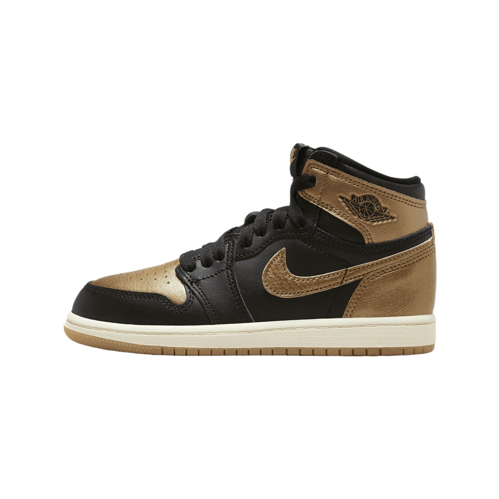 Jordan 1 Retro High OG Midnight Navy Little Kids' Shoes (FD1412-071, Black/Sail/Metallic Gold) Size 10.5