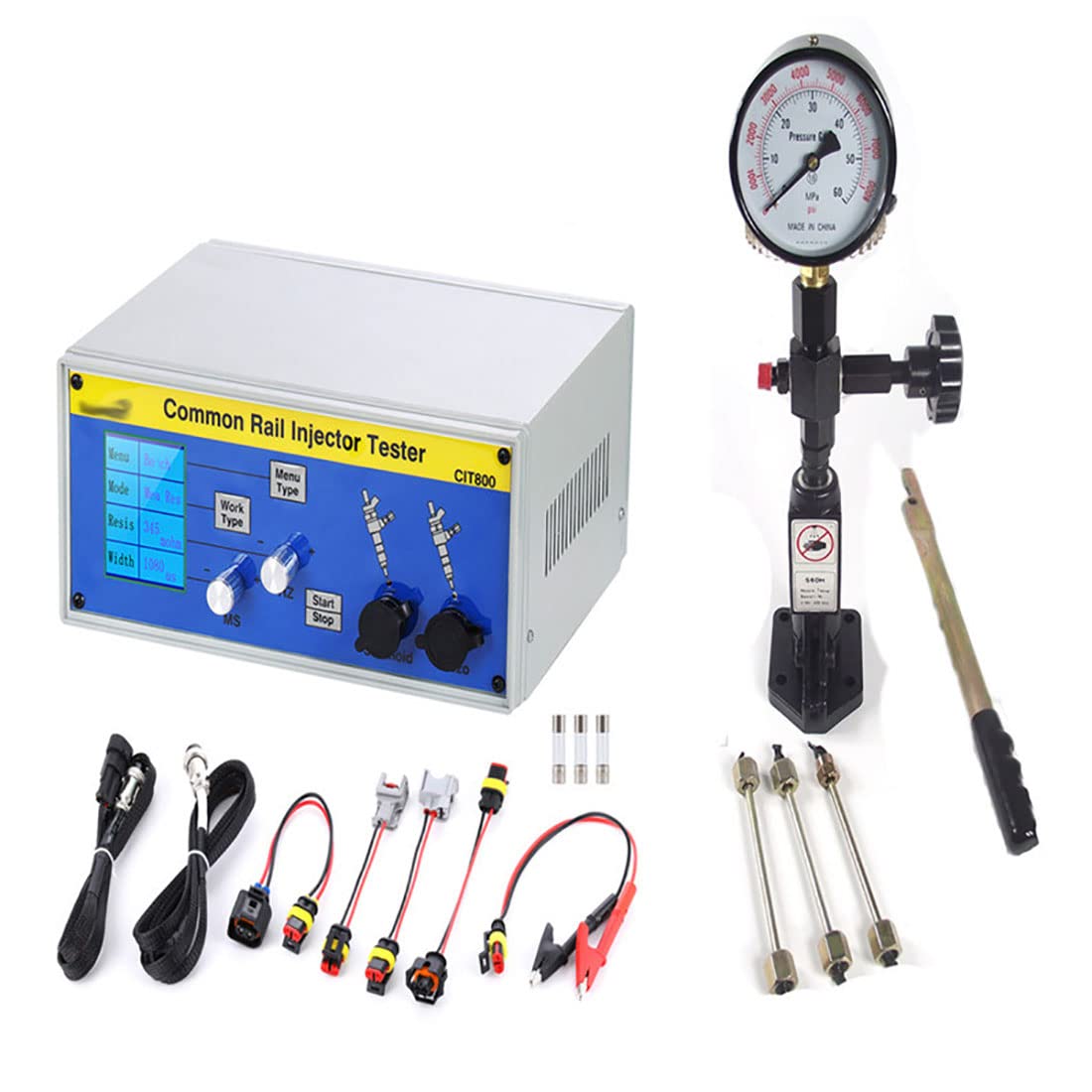 Maszyna do testowania wtryskiwaczy Common Rail CR-C Tester paliwa Detektor wielofunkcyjny, Tester wtryskiwaczy Common Rail, Profesjonalny tester dysz wtryskiwaczy Diesel + Tester dysz wtryskiwaczy p