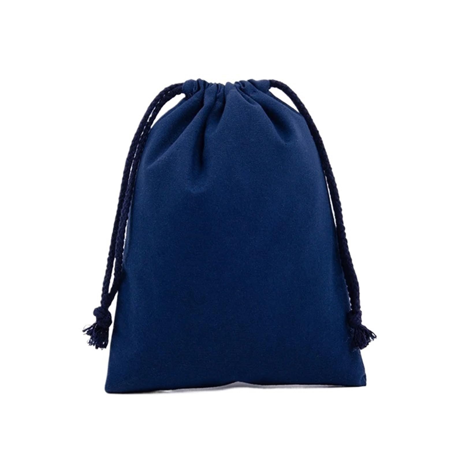 Linen Burlap Bag, Hessian Sack Drawstring Bags Multicolor Multiple Sizes(Deep Blue,25x32cm)