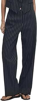 パンツ BonBon Striped straight slacks B5071 ストライプストレートスラックス B5071 シティガール シティ
