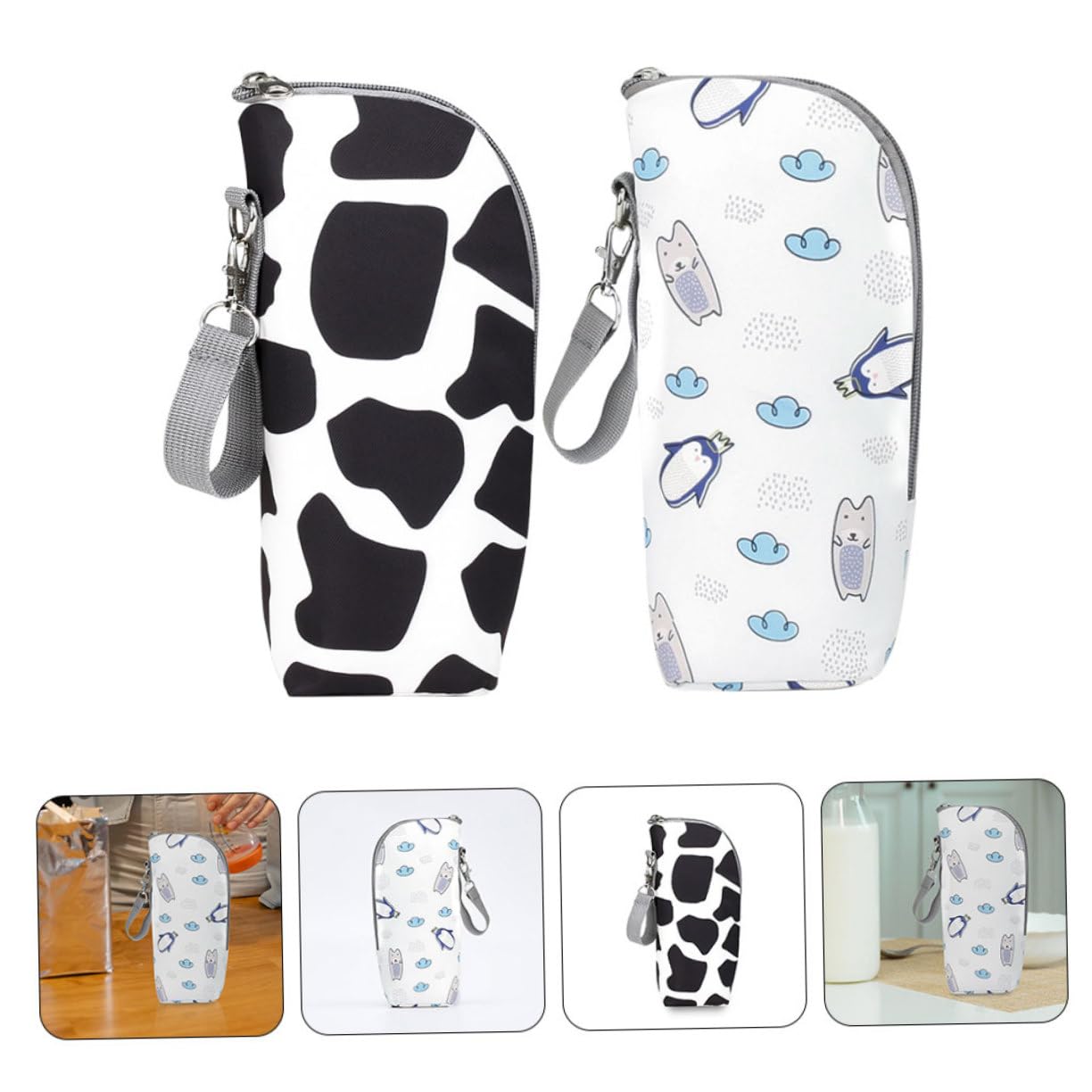 Abaodam 3 Series Bolsa De Botella Accesorio para Biberones Botella De Agua Aislada Biberón Bolsas Soporte para De Leche Bolsa Aislante para De Leche Tela Oxford 2 Piezas*3