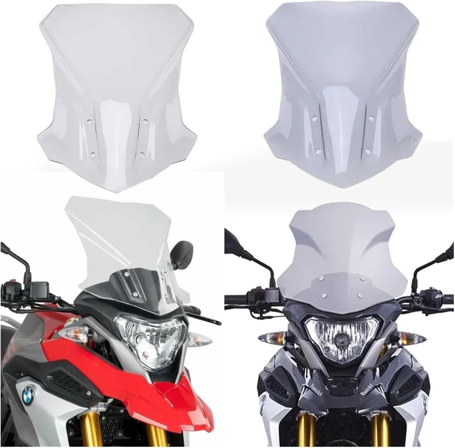 Motorcycle WindScreen Double Bubble Screen Deflector Accessories E