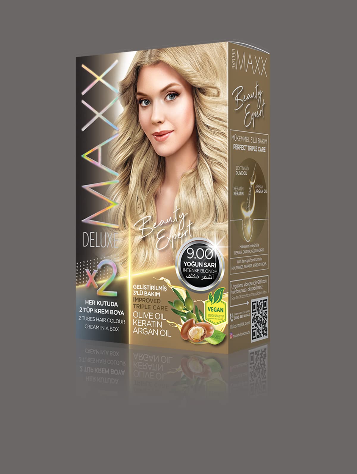 maxx deluxeBeauty Expert 2 tubes in a box (INTENSE VERY LIGHT BLONDE 9.00)