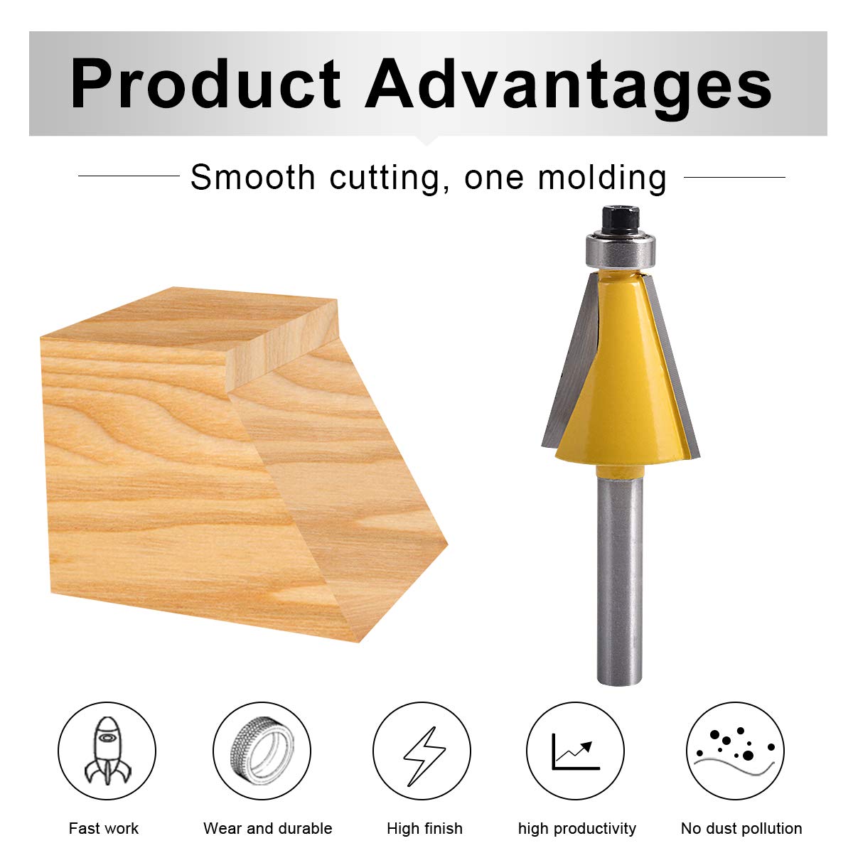 Yonico 13201 1/4-inch Bead 2 Bit Canoe Joint Router Bit Set - View #6