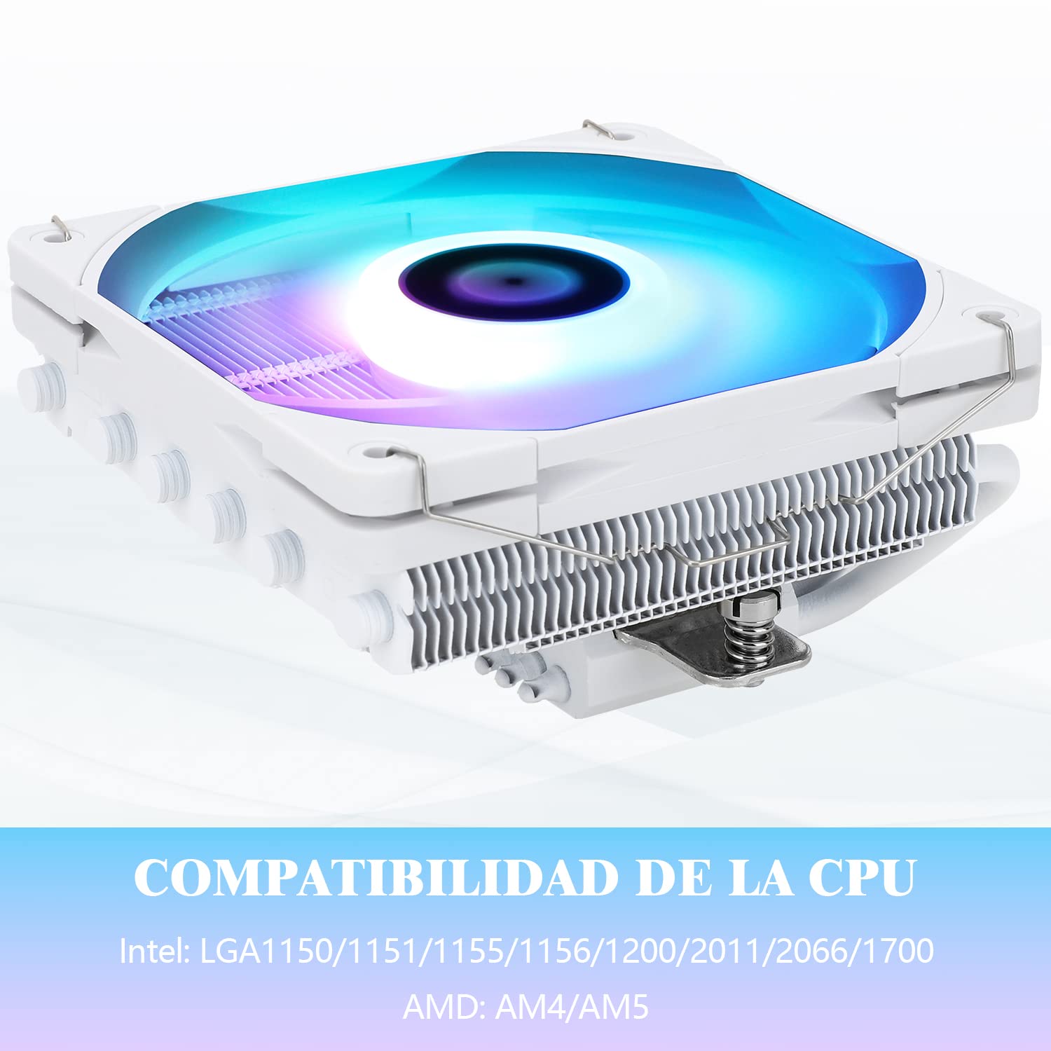 THERMALRIGHT AXP120-X67 BIAŁY ARGB niskoprofilowy chłodnik powietrza do CPU z prawym 120-mm-TL-C12015W-S wentylatorem PWM, 6 heatpipes, 67 mm wysokości, dla AMD AM4/Intel LGA 1700/1150/1151/1155/1156