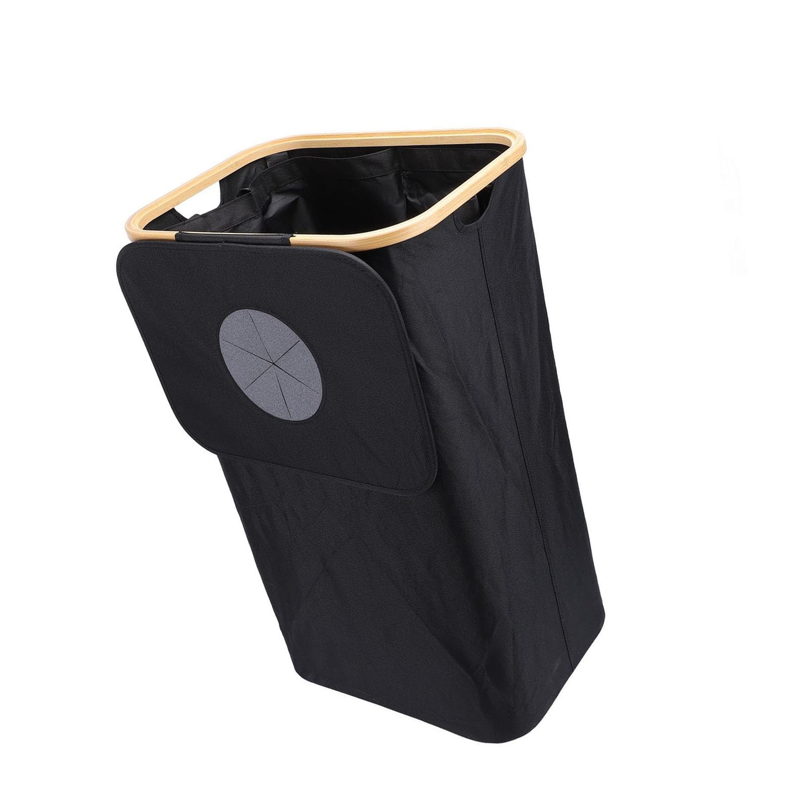 Pongnas Sacco per Raccolta Differenziata Pieghevole 44 X 33 X 73 Cm con Sacco Interno Lavabile Rimovibile per Cucina Casa Ufficio Uso Interno Esterno (BLACK)