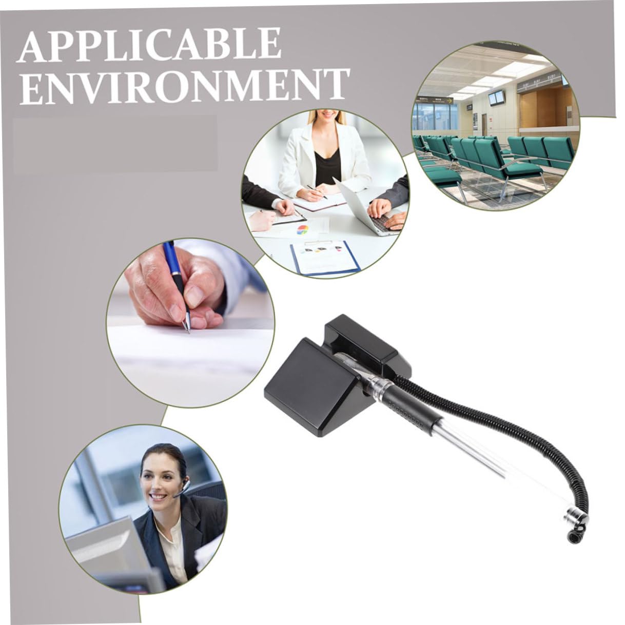 HOMSFOU Lot de 20 Stylos à Bille Noirs 05 MM Stylos de Table Verticaux en Plastique Hôtel et Comptoir Fournitures de Bureau Professionnelles