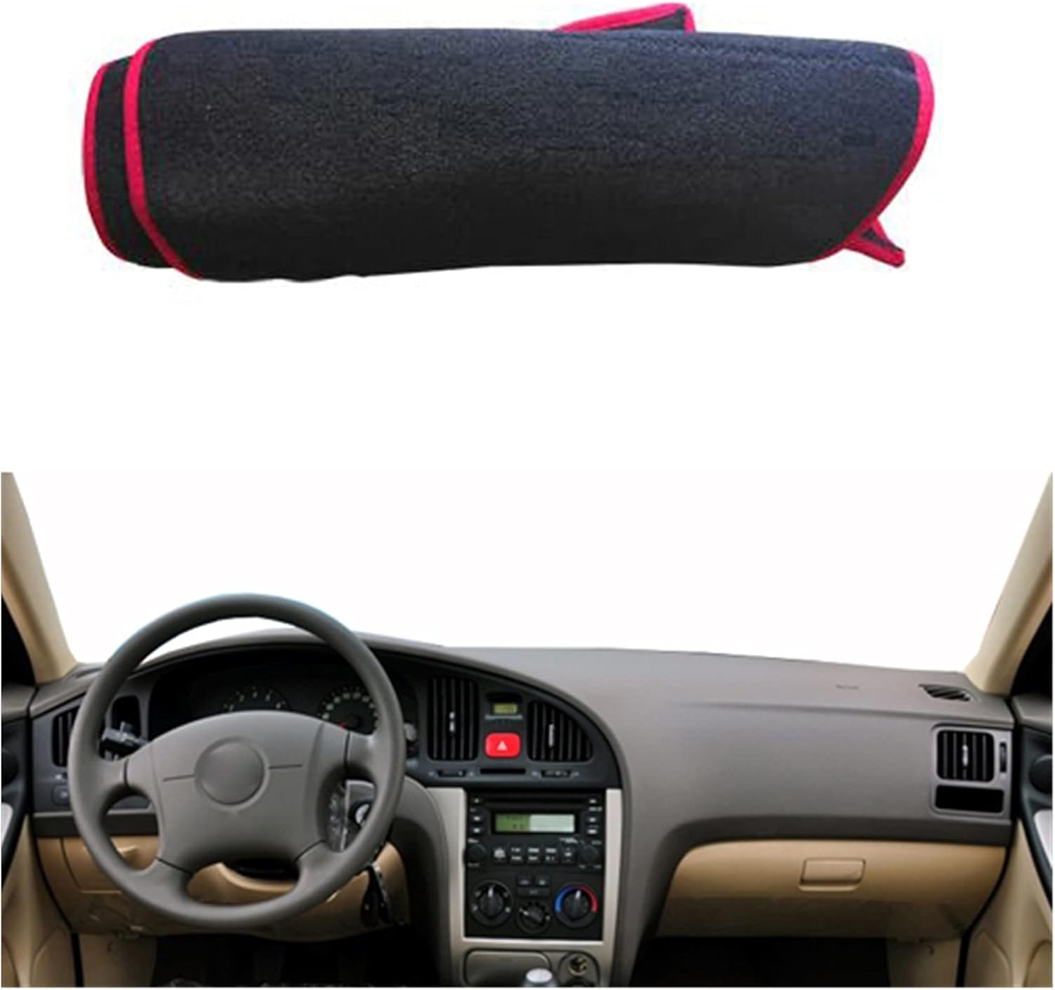 Amazon ダッシュボード 保護マット ために ヒュンダイエラントラ20012006カーダッシュボードカバーカーペットケープラグ